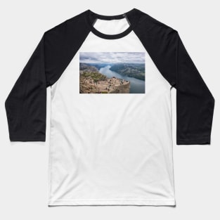 Rushing Adrenalin at Preikestolen Baseball T-Shirt